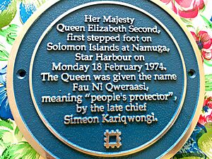 Queen Elizabeth II's first visit to Solomon Islands