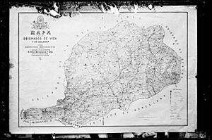 Reproducció d'un mapa del bisbat de Vic i Solsona de J . Vilàs (AFCEC VINTRO D 4124)