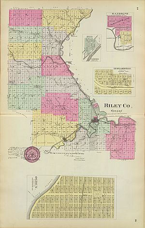 Riley County 1887 Township map