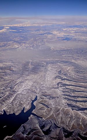 Scofield Reservoir aerial