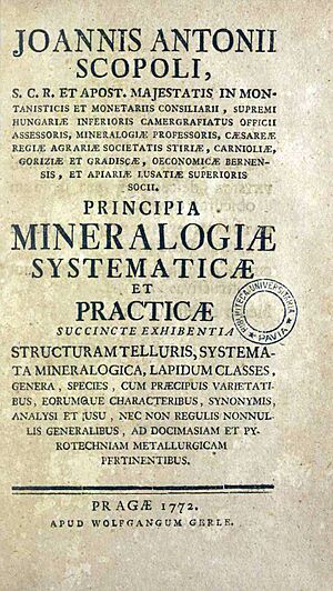 Scopoli, Giovanni Antonio – Principia mineralogiae systematicae et practicae, 1772 – BEIC 11984140