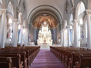 St. Leonard church (Madison, Nebraska) interior from rear