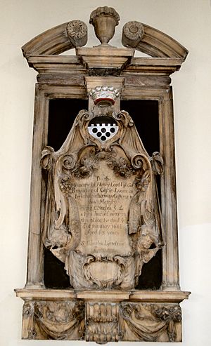 St Mary Magdalene's, Richmond, Henry Lord Viscount Brouncker memorial