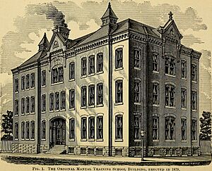 The manual training school, comprising a full statement of its aims, methods, and results, with figured drawings of shop exercises in woods and metals (1906) (14596307140)