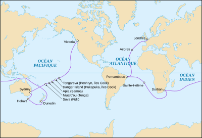 Tilikum circumnavigation map-fr