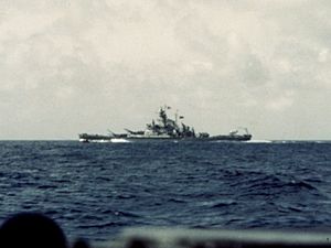 USS Massachusetts (BB-59) off Casablanca 1942