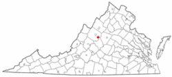 Location of Lyndhurst, Virginia