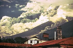 Volcan de Fuego pyroclastic flows - october 1974 eruption