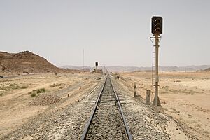 Wadi Rum railway track, Hejaz railway, Jordan