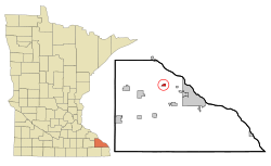 Location of Rollingstone, Minnesota