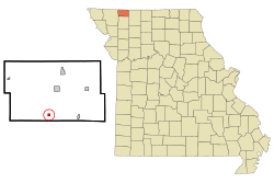 Location of Worth, Missouri