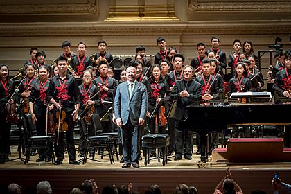 Zhou Long with NYO-China and Ludovic Morlot at Carnegie Hall