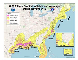2020 North Atlantic Tropical Watches and Warnings