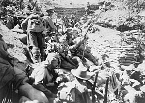 4th Australian Brigade at the rear of Quinn's Post