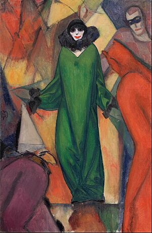 Albert Bloch - The Green Domino - Google Art Project