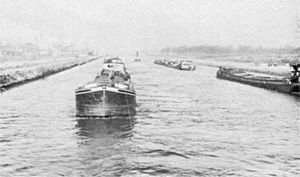 Barges on the Albert Canal