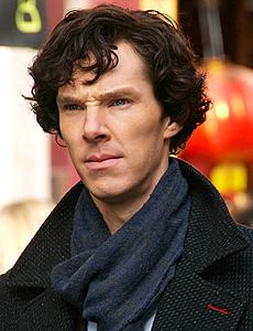 Benedict Cumberbatch filming Sherlock cropped