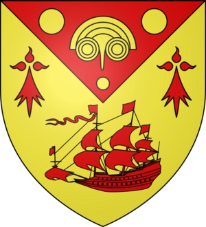 Blason ville fr Plozévet (Finistère)