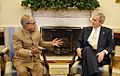 Bush meets Pranab Mukherjee