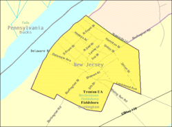 Census Bureau map of Fieldsboro, New Jersey