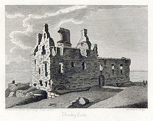 DUNSKEY CASTLE by Francis Grose, 1790