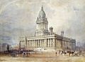 Design for Leeds Town Hall, 1854 - Cuthbert Brodrick