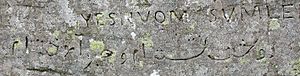 Dwarfie stane inscription by Bruce McAdam