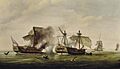 Francis Holman - H.M.S. Quebec ablaze at the end of her epic struggle with the French frigate Surveillante, 6 October 1779 CSK 2016