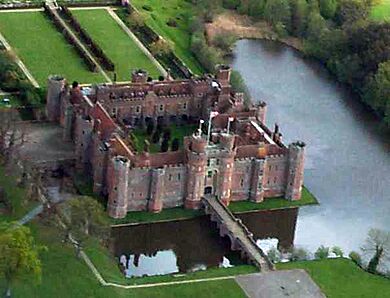 Herstmonceux castle aerialview