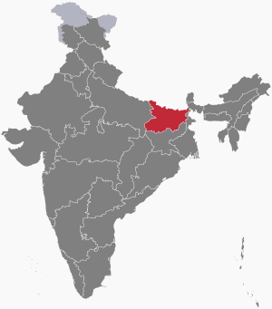 Location of Bihar in India