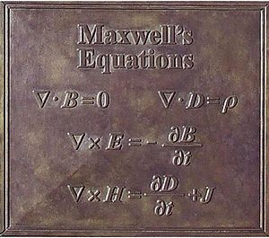 James Clerk Maxwell Statue Equations