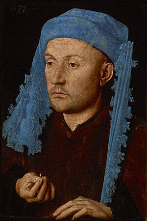 Jan van Eyck - Man in a Blue Cap (c.1430)