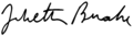 Juliette Binoche signature