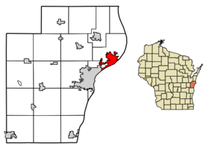 Location of Two Rivers in Manitowoc County, Wisconsin