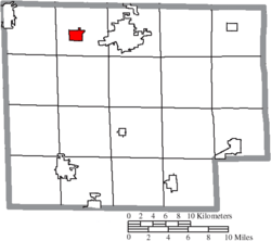 Location of Monroeville in Huron County