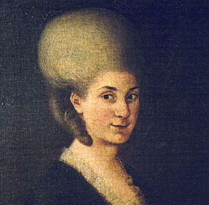 Maria Anna Mozart, c. 1785.