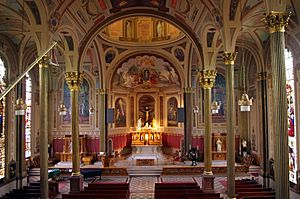 Mother of God Church (Covington, Kentucky), interior, nave viewed from the organ loft