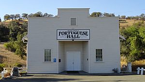 Newcastle (California) Portuguese Hall, facade