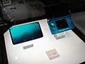 Nintendo 3DS display case at E3 2010 (front side angle)