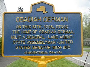 Obadiah German Chenango County first US Senator North Norwich NY