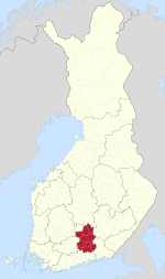 Päijät-Häme on a map of Finland