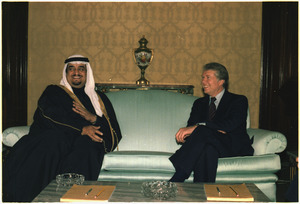 Photograph of Crown Prince Fahd of Saudi Arabia and Jimmy Carter - NARA - 177429
