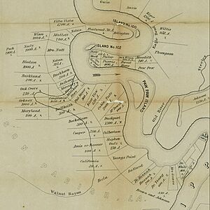 Plantations in the vicinity of Milliken's Bend and location of Milliken's Store, Madison Parish, Louisiana