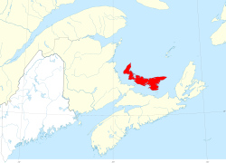 Prince Edward Island location in the Maritimes