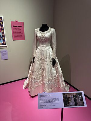 Queen Elizabeth II wedding gown replica for The Crown (June 2025)