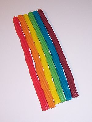 Rainbow licorice candy