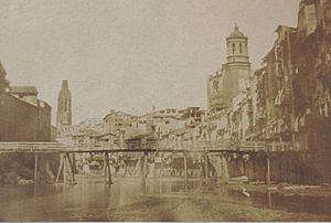 Riu Onyar a Girona, c. 1852