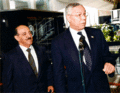 Secretary Powell and Sabah Al-Ahmad Al-Jaber Al-Sabah in 2001
