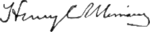 Signature of Henry Clay Merriam (1837–1912).png