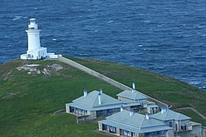 South Solitary Island lighthouse and keepers' cottages